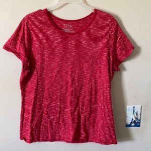 Time and true red stripped shirt